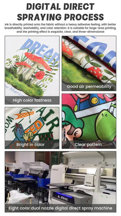 Men's and women's Short-Sleeved T-shirts Funny Abstract Pattern T-shirts 100%Cotton Streetwear Casual Fashion Oversized T-shirts