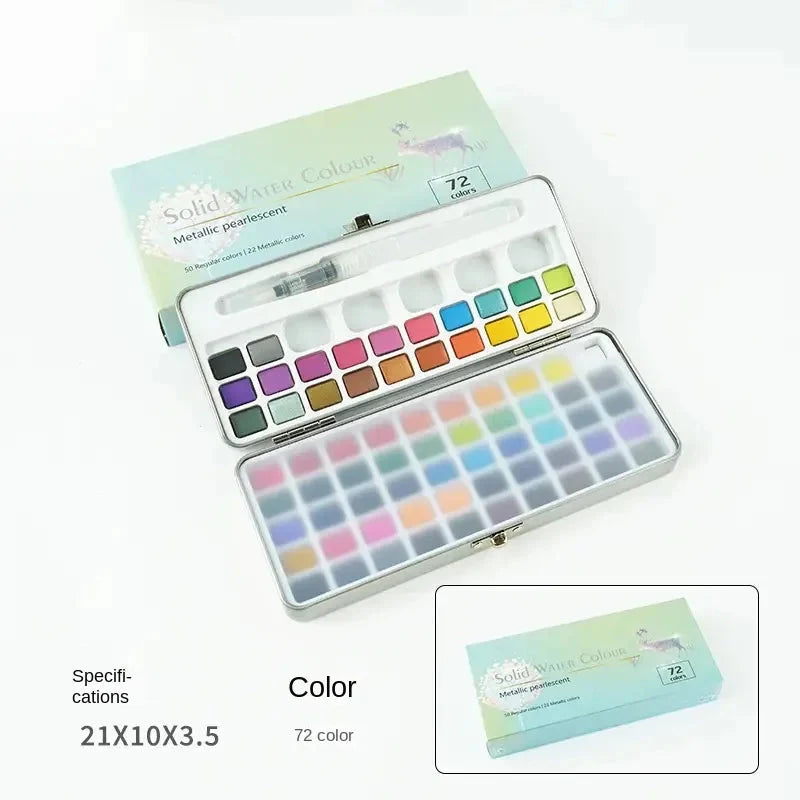 Watercolor Paint with Brushes, Professional Palette,Vibrant Travel Art Kit for Adults and Artists, Watercolor Painting Supplies