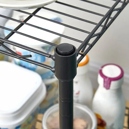 Detachable Storage Rack Corrosion Resistant 3 Tiers Strong Load Bearing Adjustable Shelf for Kitchen Bathroom Book Spice Storage