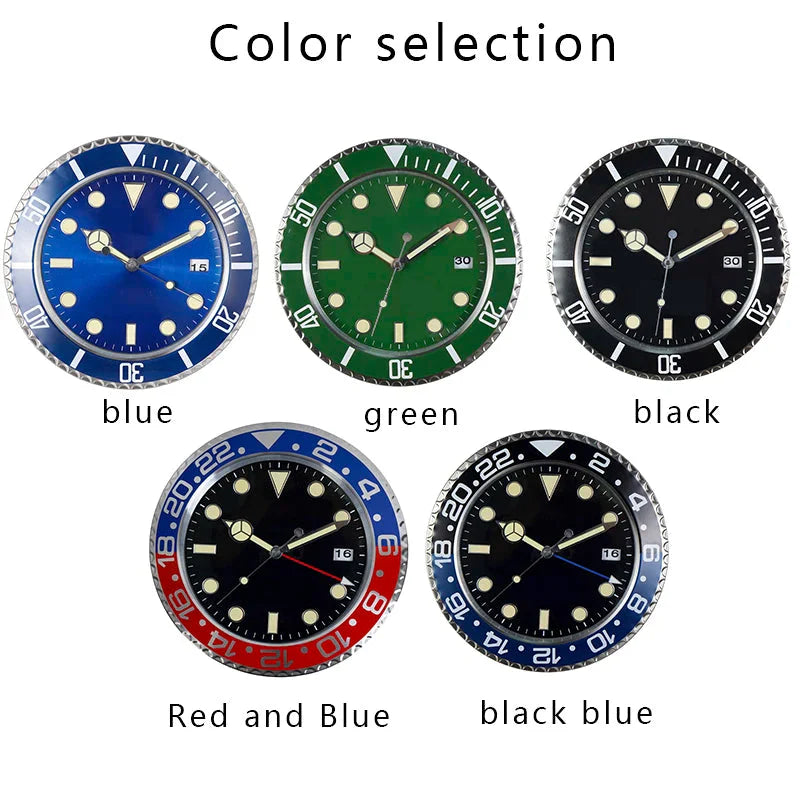 Metal Creative Art Design Digital Luminescent Clock 13"