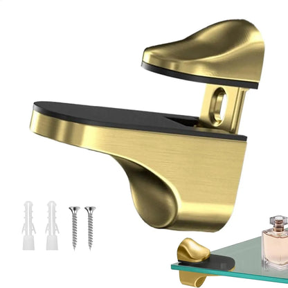 Shelf Brackets Adjustable Shower Glass Shelf Brackets Holder Parts Holder Support Clip Hardware for Wood Acrylic Cabinet Bar