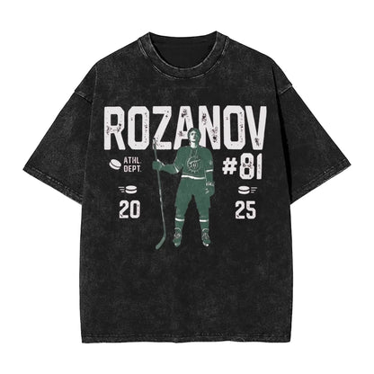 Mens T Shirt Ilya Rozanov 81 Boston Raiders Hudson Williams Washed T-Shirts Hipster  Summer Tee Shirt Y2K Funny Cotton Tops