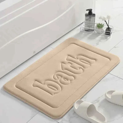 Bathroom anti slip floor mat soft bathroom mat water absorbing bath mat 1.2cm thick flannel fabric door mat home decoration