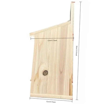 Outdoor Wooden Bird House Nest, Natural Wood Bird Breeding Box, Garden Decor, Toys and Gifts for Kids to Observe Birds