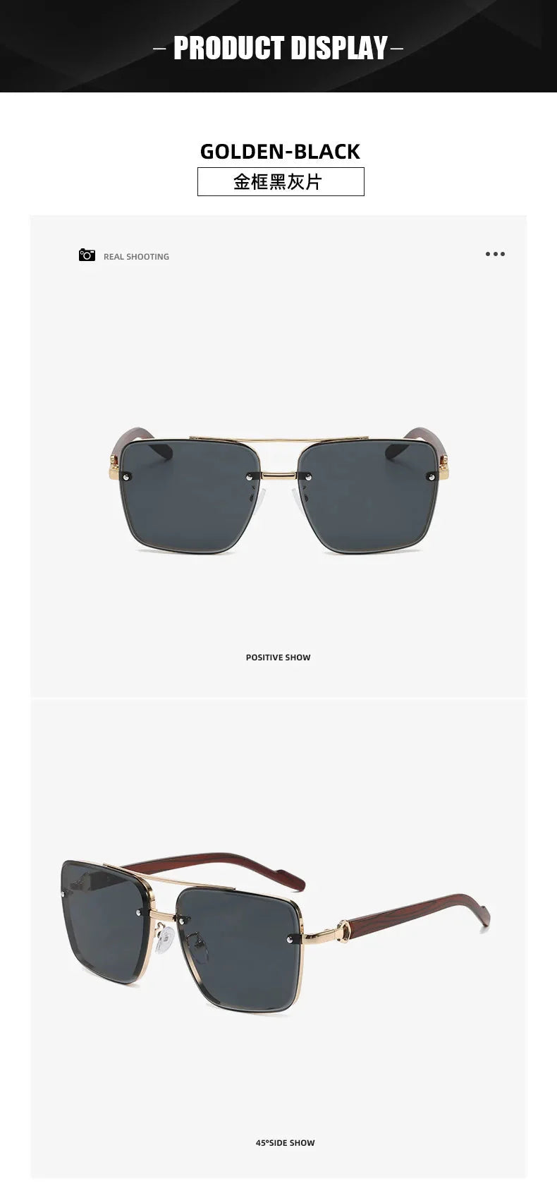 Square Sunglasses For Men Vacation Fashion Glasses Wooden Sunglasses Women Trendy Shades Vintage Gafas De Sol Hombre Zonnebril
