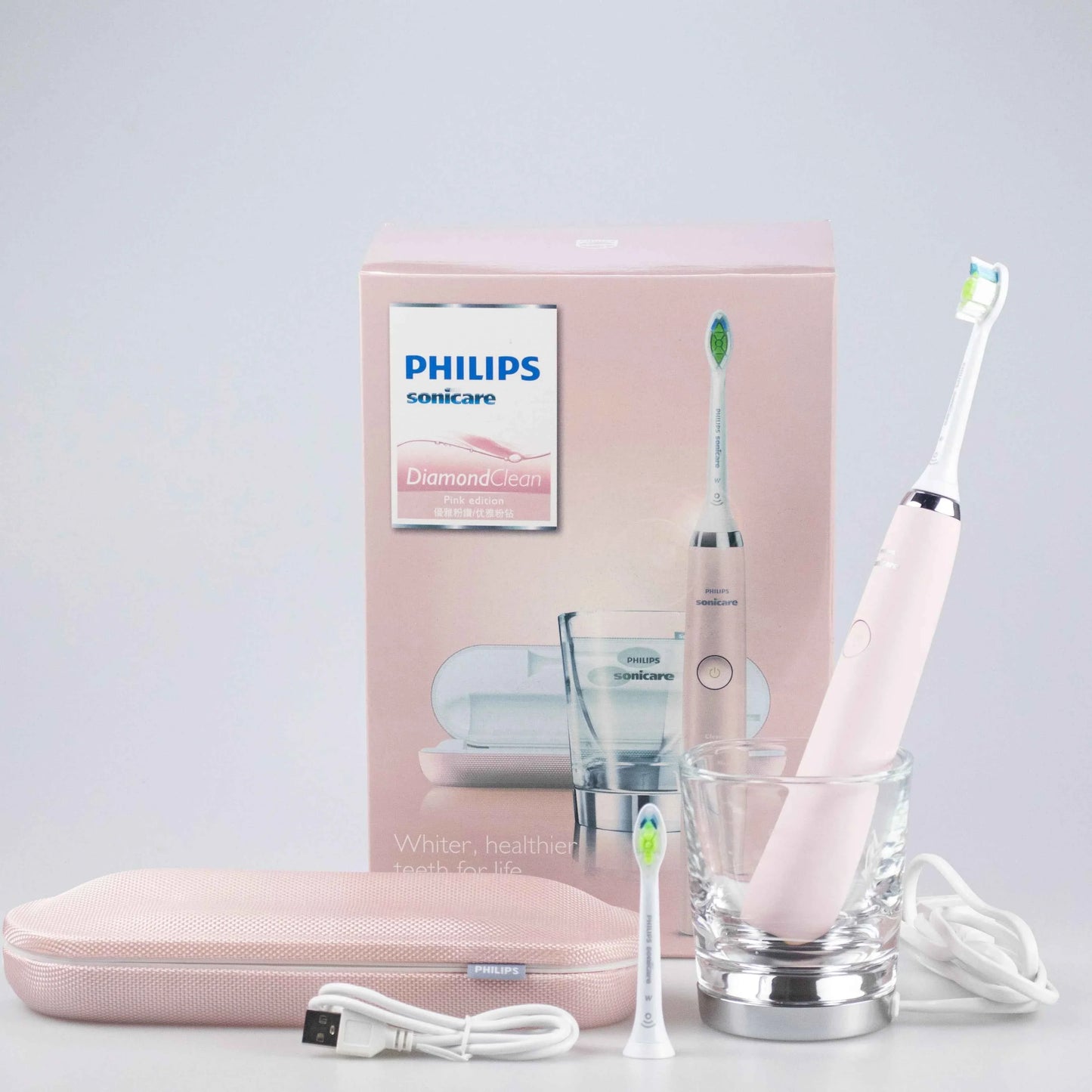 Philips Sonicare Diamond Clean HX9362 Electric Toothbrush Handle,Equipped with a travel charging case and two brush heads