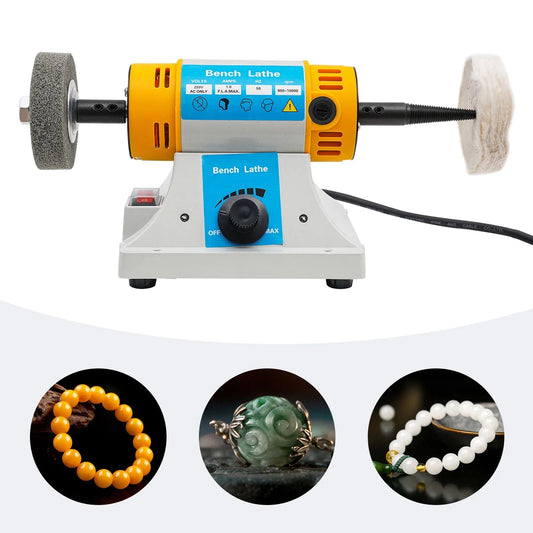 320W Polisher Grinder Machine 10000R/min Anti-rust Benchtop Polisher Grinder for Cutting and Carving for Jewelry/Wood/Dental