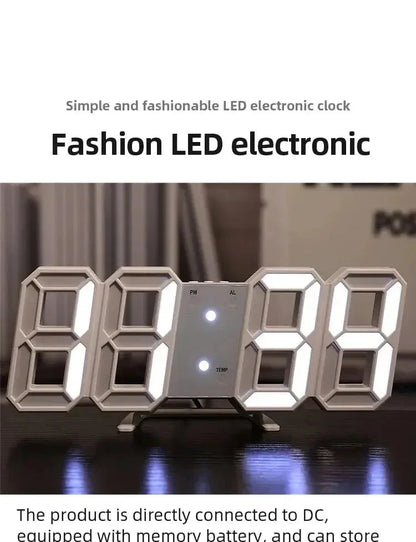 Multifunctional USB Ported LED 3D Digit Style Digital Clock