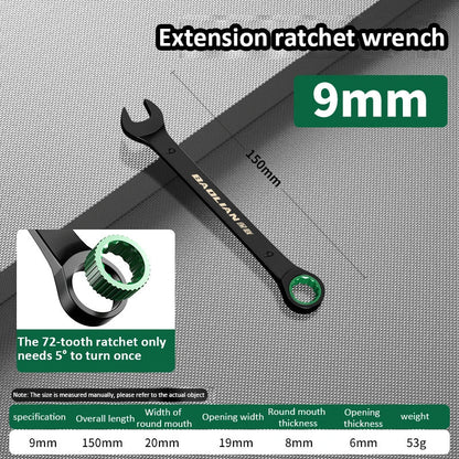 Dual-Purpose Wrench Fast Plum Blossom Ratchet Wrench Industrial Grade 72 Tooth Labor-Saving, Fast and Durable Dual-use Wrench