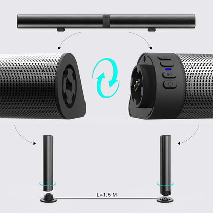Powerful 120W Soundbar Sound Radio Blaster Bar Audio TV PC Subwoofer 360 Stereo Surround Wireless Home Theater Bluetooth Speaker
