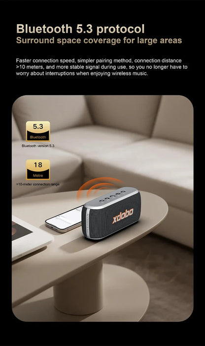 60W Soundbar XDOBO X8IV Subwoofer Speaker 8000mAh Deep Bass Outdoor Smart Phone TV Home Cinema Loudspeaker With Alloy Design