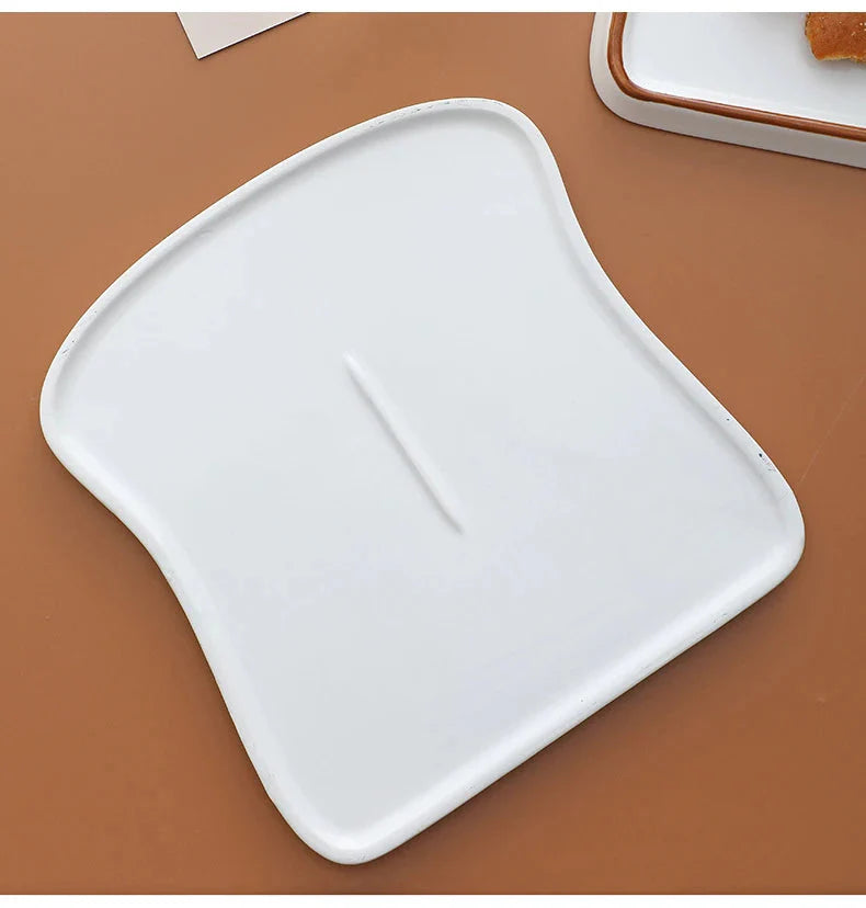 Ceramic Dinner Plate Household Creative Bread Plate Toast Plate Dessert Plates Cake Plates Breakfast Plates Ceramic Tableware