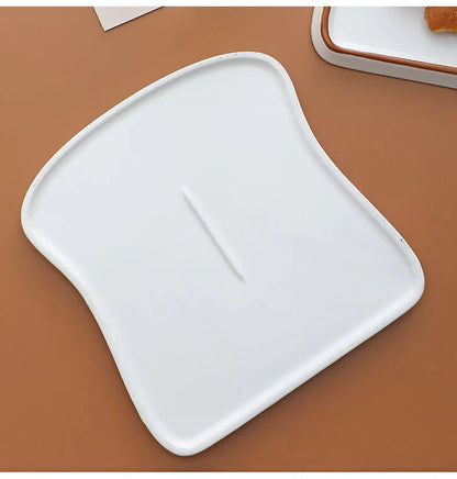Ceramic Dinner Plate Household Creative Bread Plate Toast Plate Dessert Plates Cake Plates Breakfast Plates Ceramic Tableware