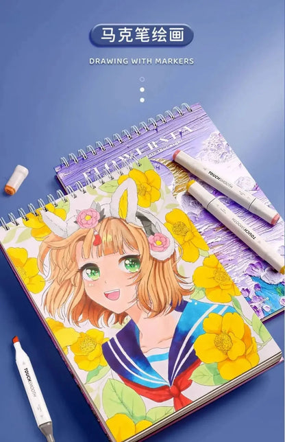 A4 Professional Sketchbook: Ultra-Thick Paper, 16K Painting Diary Notebook, Essential Art School Supplies, Ideal for Pencil Sket