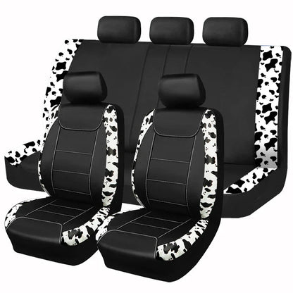AUTO PLUS Universal Printing Faux Leather Car Seat Covers Fit For Most Car SUV Truck Van Car Accessories Interior