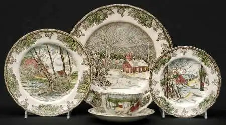 British Friendship Village series, decorative plates, Western food plates