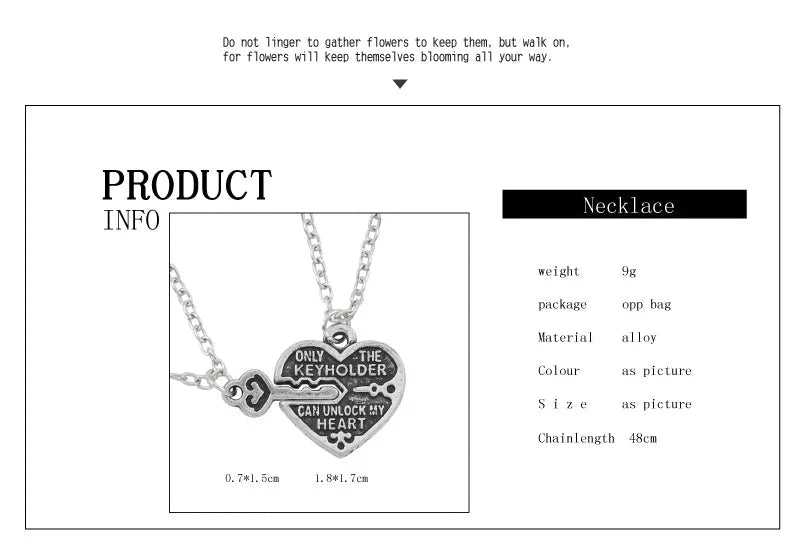 New Best Friends Necklace For Women Girls Broken Heart Puzzle Musical Note Pendant Necklaces BFF Friendship Forever Jewelry Gift