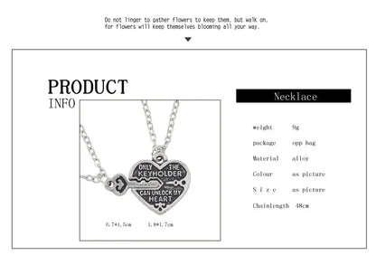 New Best Friends Necklace For Women Girls Broken Heart Puzzle Musical Note Pendant Necklaces BFF Friendship Forever Jewelry Gift