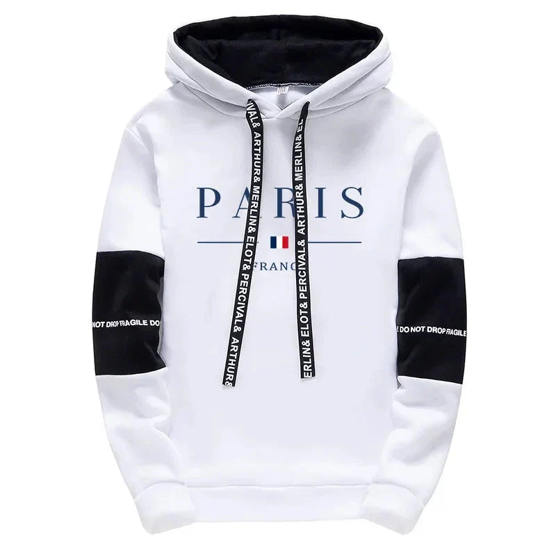 Paris Fashion Hoodies for Men High Quality Hooded Long Sleeve Sweatshirts All Season Daily Casual Sports Pullover Men's Clothes