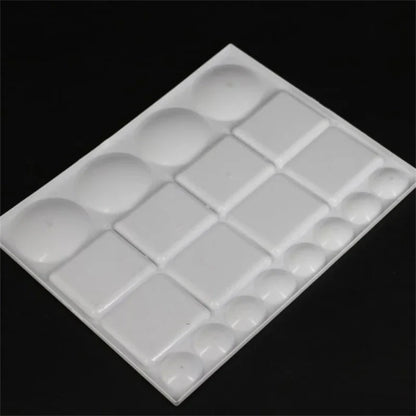 1Pc Oil Paint Water Coloring Palette For Kids Children Adults Art Acrylic Drawing Tray Plastic Pallet Student Stationery