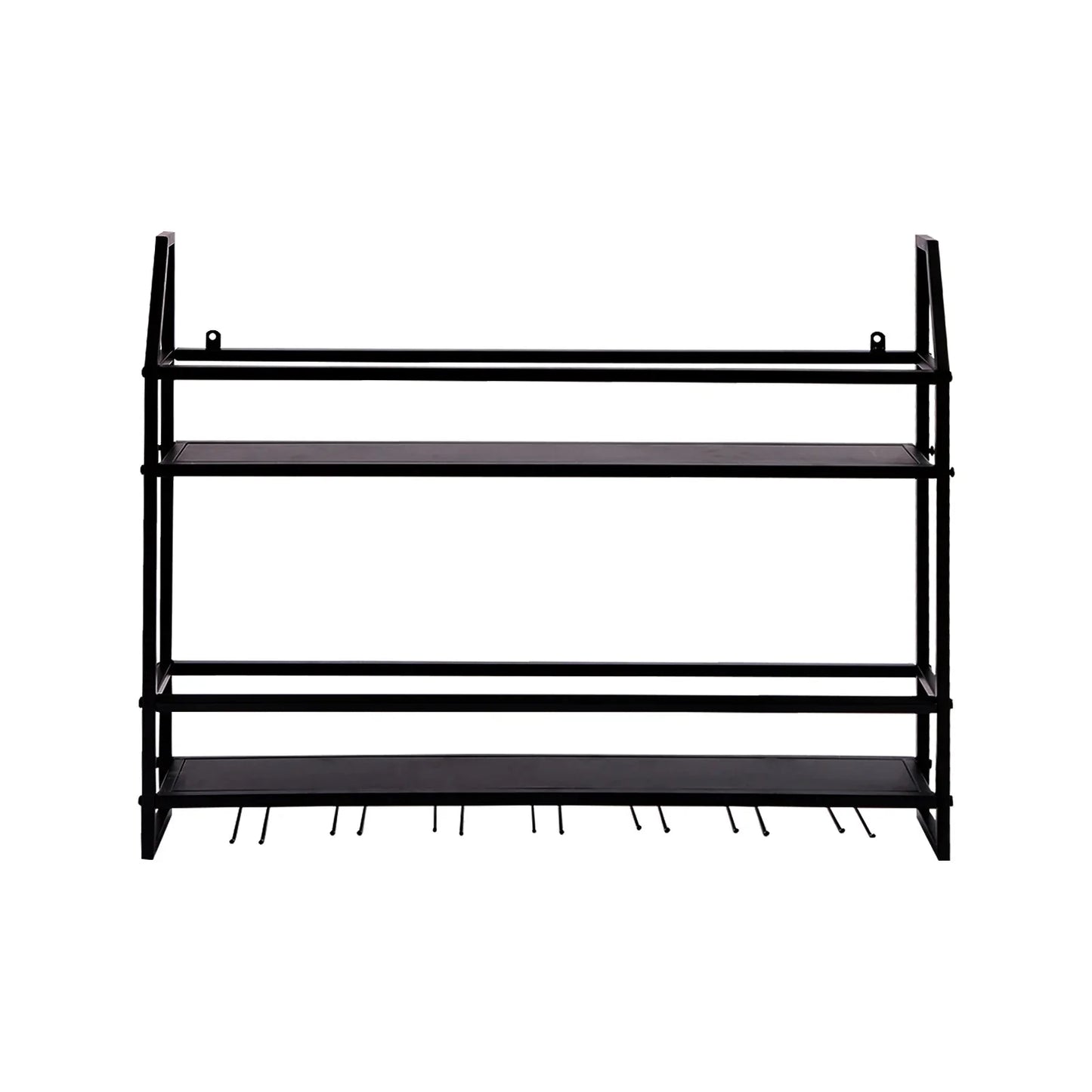 Wall Mounted Iron Wine Rack Bottle Champagne Glass Holder Shelves Bar Home Party Light and Strong Durable Unique Design Decor