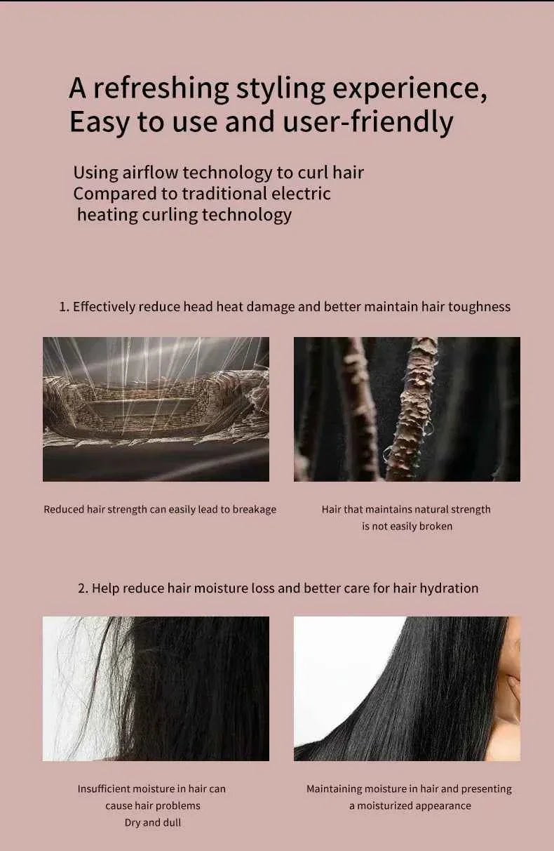 7-in-1 multifunctional curling iron  hair dryer and straightener set, styling tool that allows salon-quality styling at home