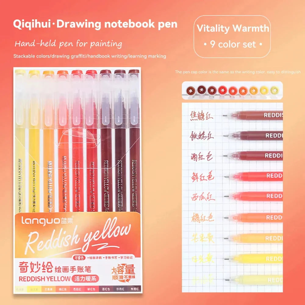 Languo 27-207 Colors Of One Set Drawing Handbook Pens Student DIY Graffiti Multi-Color Gel Pen Writing Marker Stationery