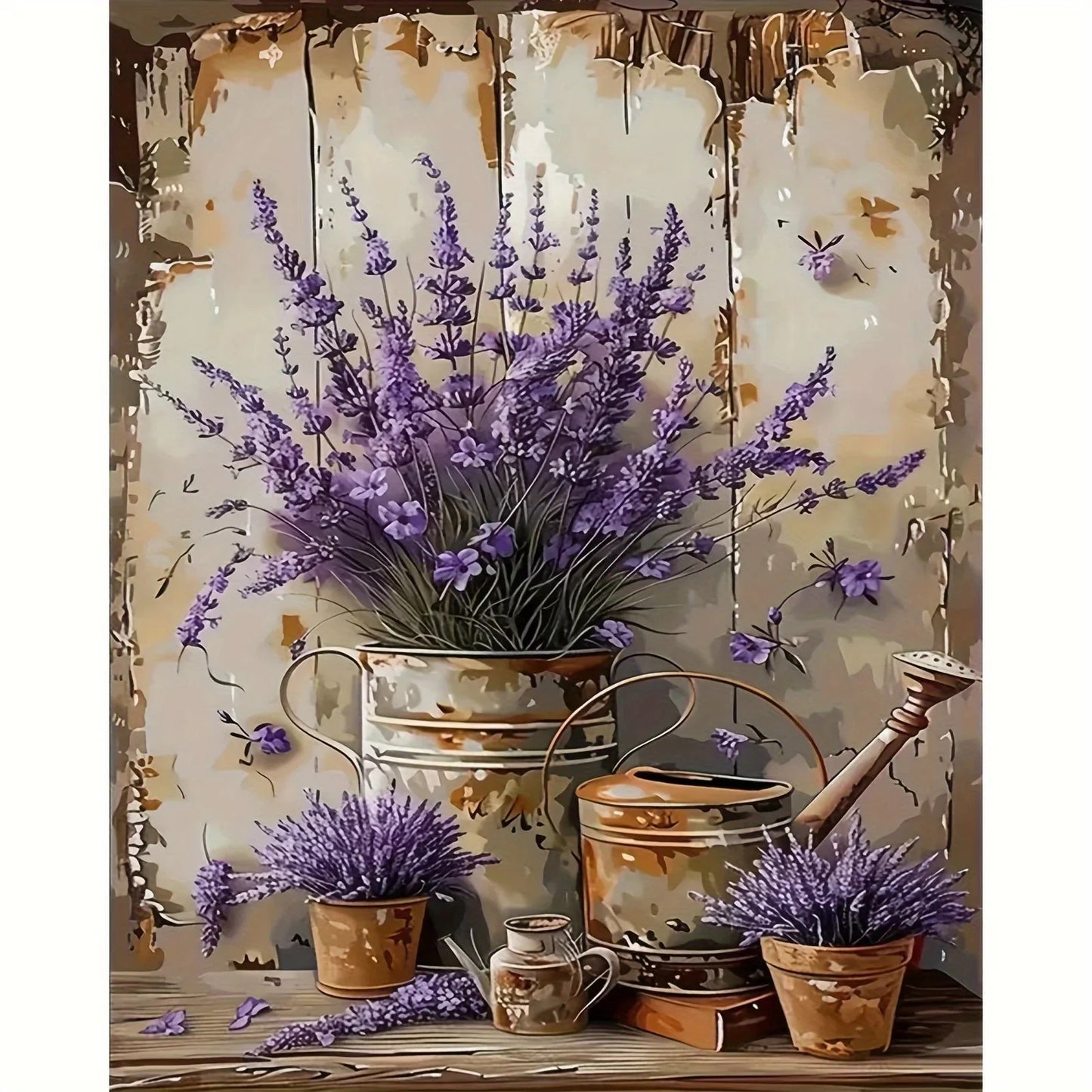 1pc Paint By Number Kits for Adults, 40x50cm/ 16x20inch, DIY Lavender Easy Oil Acrylic Painting By Numbers Kits Arts Crafts for