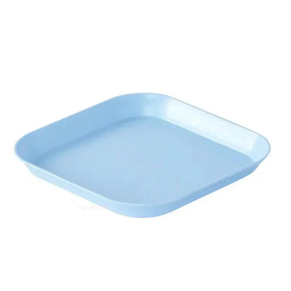 Solid Color Wheat Straw PP Plate Reusable Small Plates Dinner Dish Vegetable Fruit Cake Snacks Plate Tableware Home Supplies