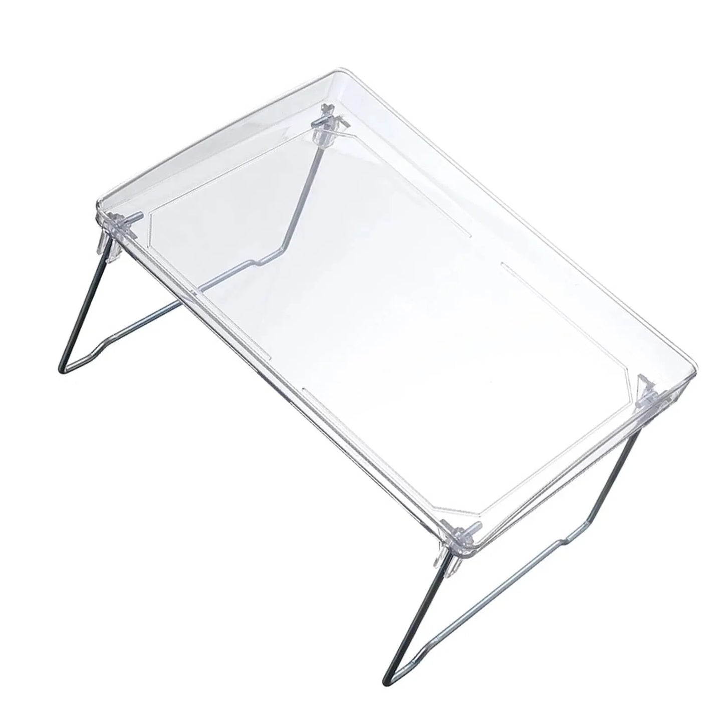 Foldable Desktop Storage Shelf Easy To Assemble  Multifunction Large Space Stackable Space Saving Stylish for Bathroom