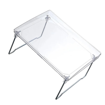 Foldable Desktop Storage Shelf Easy To Assemble  Multifunction Large Space Stackable Space Saving Stylish for Bathroom