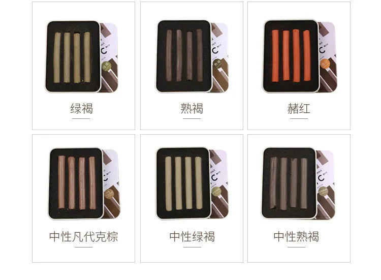 4 Pcs/box Sketch Charcoal Water-soluble Sketching Dry Materials Charcoal Brushes Charcoal Strips Art Painting Supplies