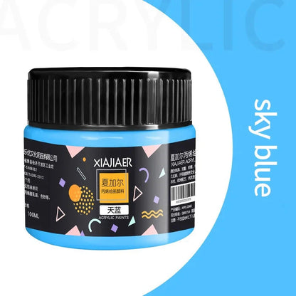 Acrylic paint 100ml hand-painted wall painting Graffiti Stone T-shirt tinned paint Studio multi-color acrylic paint