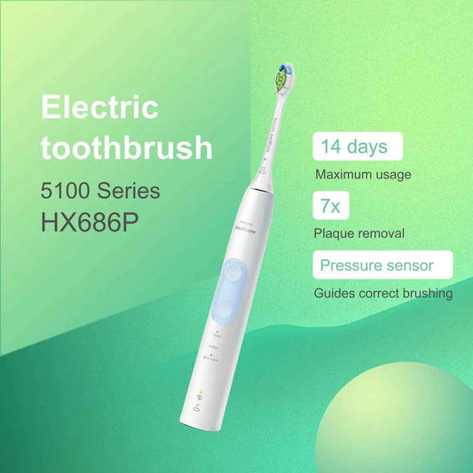 Philps Sonicare ProtectiveClean 5100 HX685, 3 Modes,Equipped with a W brush head