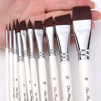Body Pinting Face Body Art Paint Multifunctional Professional Paint Brushes Set Wooden Handle Nylon Brush Oil Painting Brushes