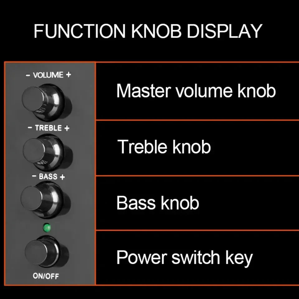 New Universal Full Range 3D PC Speaker Box Bar Stereo Bass Cannon DJ Music Computer Speakers USB for Laptop Telephone TV