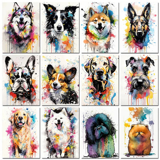 Animal Diamond Painting Graffiti Rhinestone Embroidery Dog Mosaic Cross Stitch Children Gift Art Handmade Home Decoration