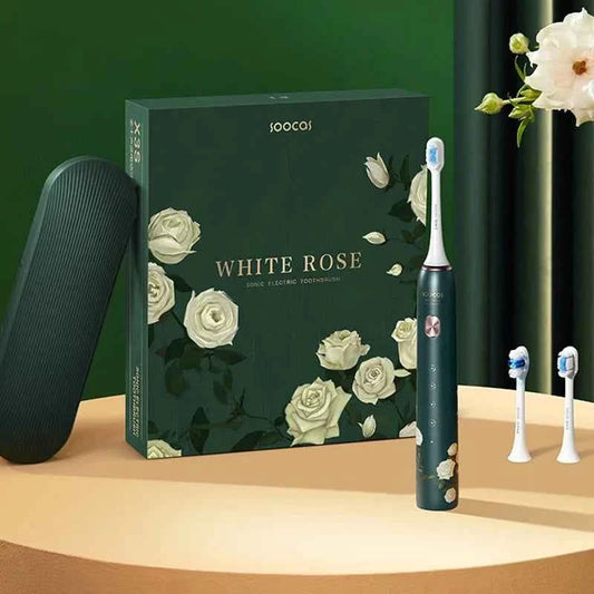 SOOCAS X3S White Rose Adult Smart Sonic Electric Toothbrush IPX7 Waterproof Ultrasonic Tooth Brush Upgraded 180 days life