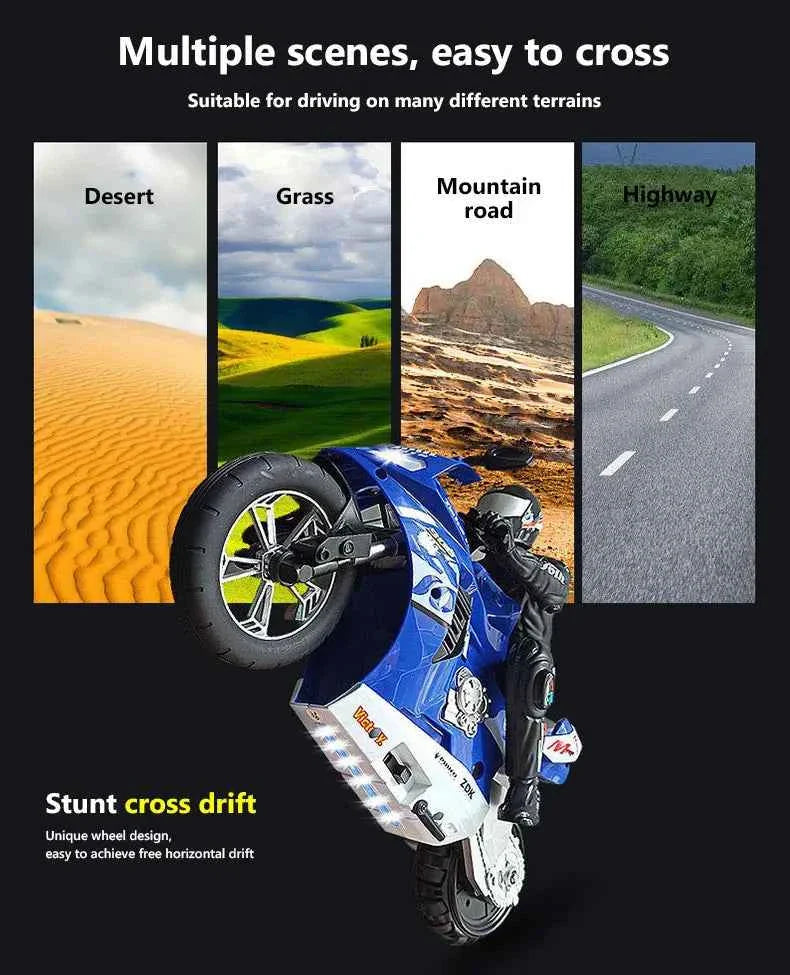 RC Motorcycles 1:6 1:10 Electric Motor RC Cars High Speed 4CH Remote Control Racing Motorcycle Drift Car Kids Xmas Festival Gift