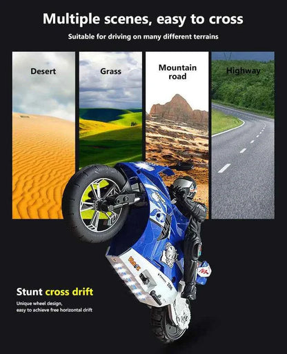 RC Motorcycles 1:6 1:10 Electric Motor RC Cars High Speed 4CH Remote Control Racing Motorcycle Drift Car Kids Xmas Festival Gift