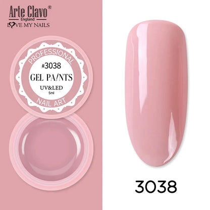 Arte Clavo Painting Gel 72 Colors 5ml Professional Nail Paint Color Gel Polish For Nail Art UV Gel Lacquer Gel Top Coat Manicure