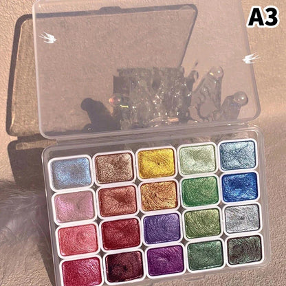 Art Watercolor Paint Oil Painting High Saturation Popular Semi-Solid 20 grids Color pigment