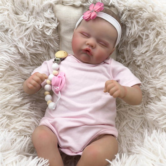 1pc 19 inch /49 cm reborn doll, soft glue entity baby, hand-painted details visible veins, collection art doll