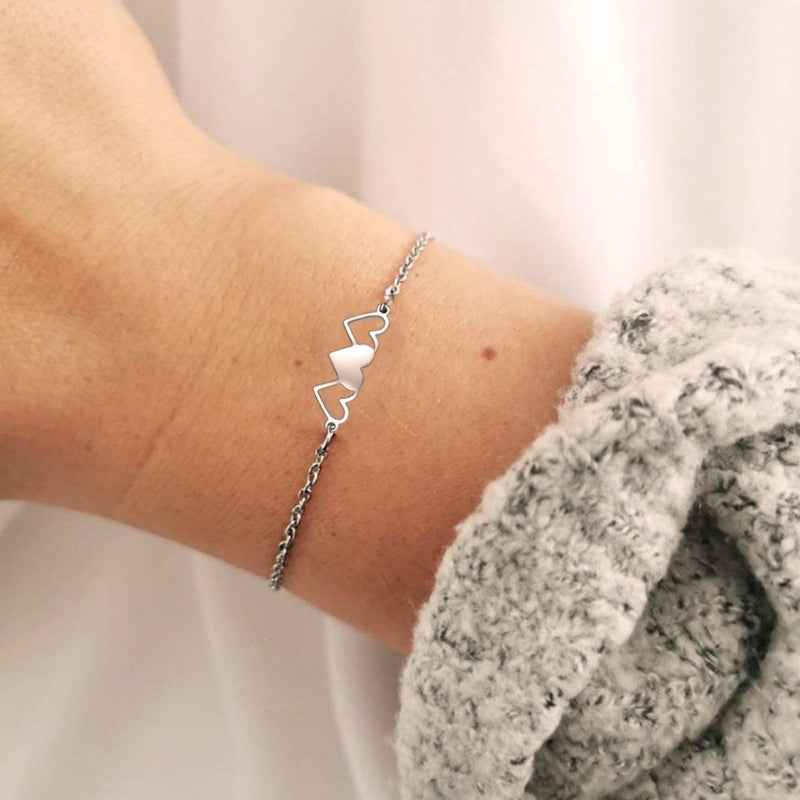 3 Sisters Bracelets Best Friends Necklace for 3 Set of 3 Heart Bracelets 3 BFF 3 Bestie Long Distance Friendship Gift