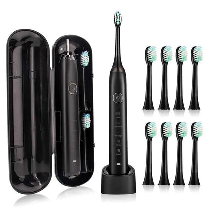 Sonic Electric Toothbrush Smart Ultrasonic Dental Teeth Whitening Rechargeable Adult Tooth Brush Sarmocare S100 With8 Brush Head