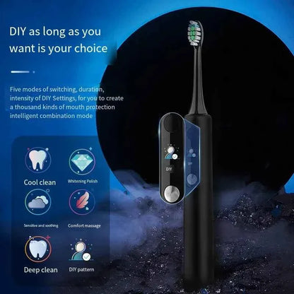 SOOENJOY Sonic Electric Toothbrush Smart LCD Screen Sonic Tooth Brush DIY Mode Automatic Cleaner Adult NB-1 Teethbursh
