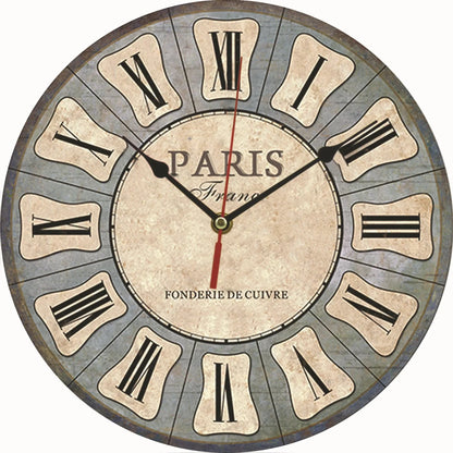 Creative wooden wall clock 30cm MDF density board silent quartz clock