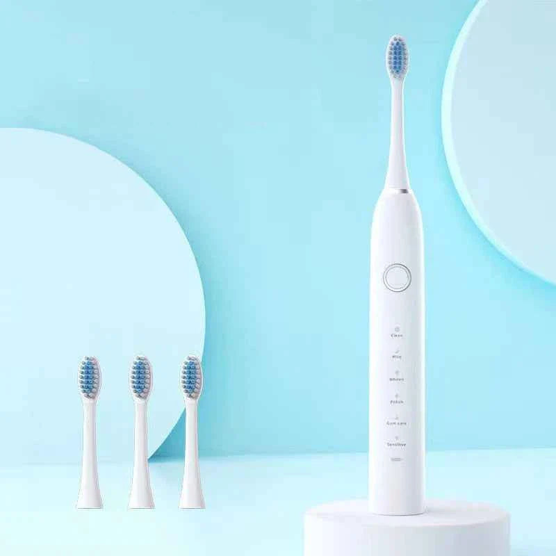 6 Modes Electric Sonic Toothbrush USB Rechargeable for Adults Ultrasonic Tootbrush with 4/8 Replacement Heads Smart Timer IPX7