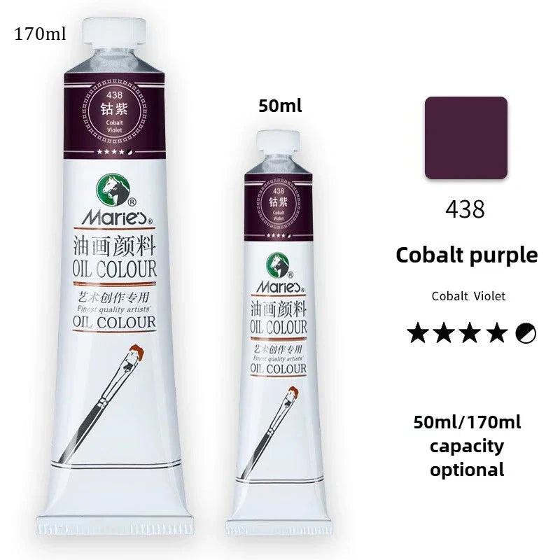Marie's Oil Paint 170ML Oil Painting Art Creation Pigment Large Oil Paint Paint Single Commonly Used 24 Colors