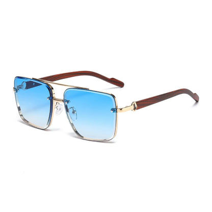 Square Sunglasses For Men Vacation Fashion Glasses Wooden Sunglasses Women Trendy Shades Vintage Gafas De Sol Hombre Zonnebril